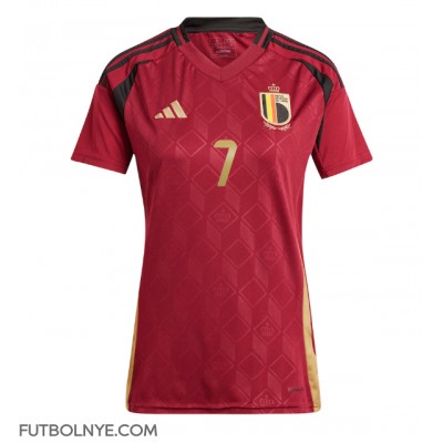 Camiseta Bélgica Kevin De Bruyne #7 Primera Equipación para mujer Eurocopa 2024 manga corta Camiseta Bélgica Kevin De Bruyne #7 Primera Equipación para mujer Eurocopa 2024 manga corta